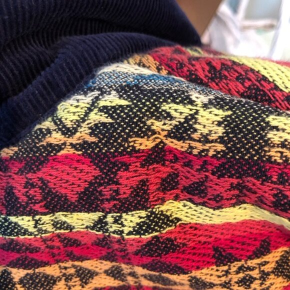 True Religion Men’s Navy Serape Corduroy Snap Button Puffer Vest - Picture 13 of 14